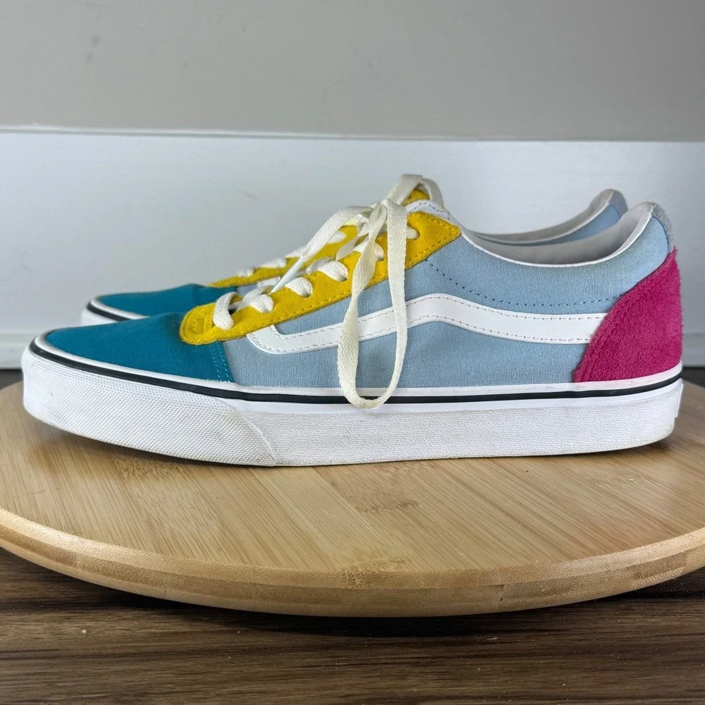 Vans Old Skool Sneakers Womens 9 Multi Color Colorblock Low Top Skatercore Vibe